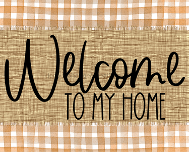 Welcome To My Home Fall Sign Dco-00026 For Wreath 8X10 Metal